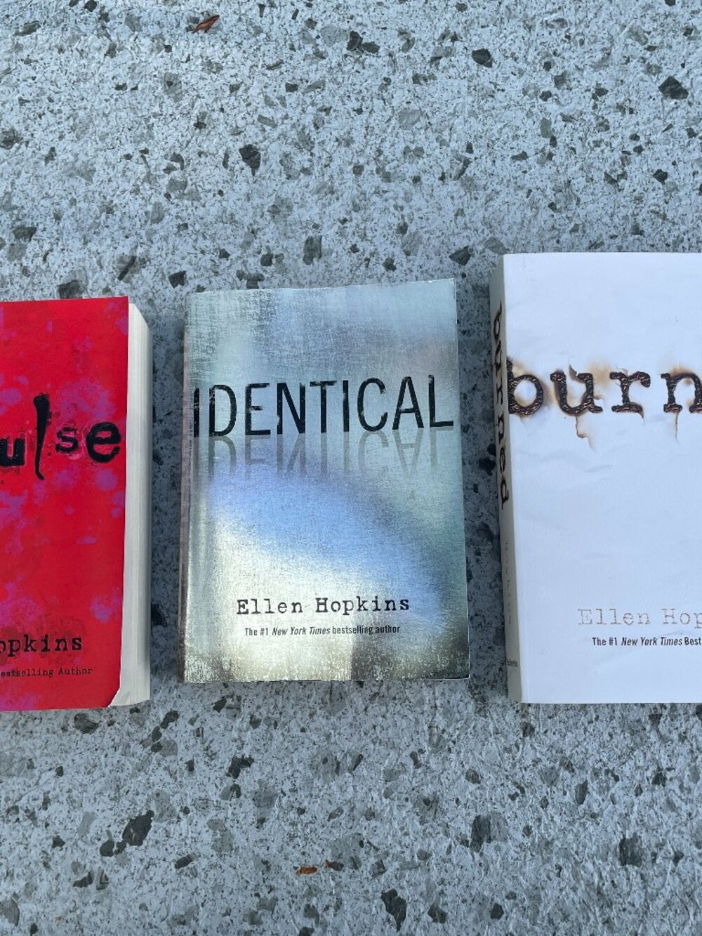 Ellen Hopkins 3 Book Lot Impulse Identical Burned YA Verse Novels